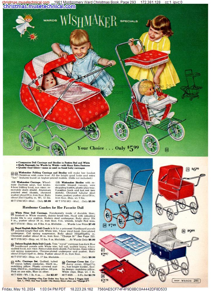 1961 Montgomery Ward Christmas Book, Page 293