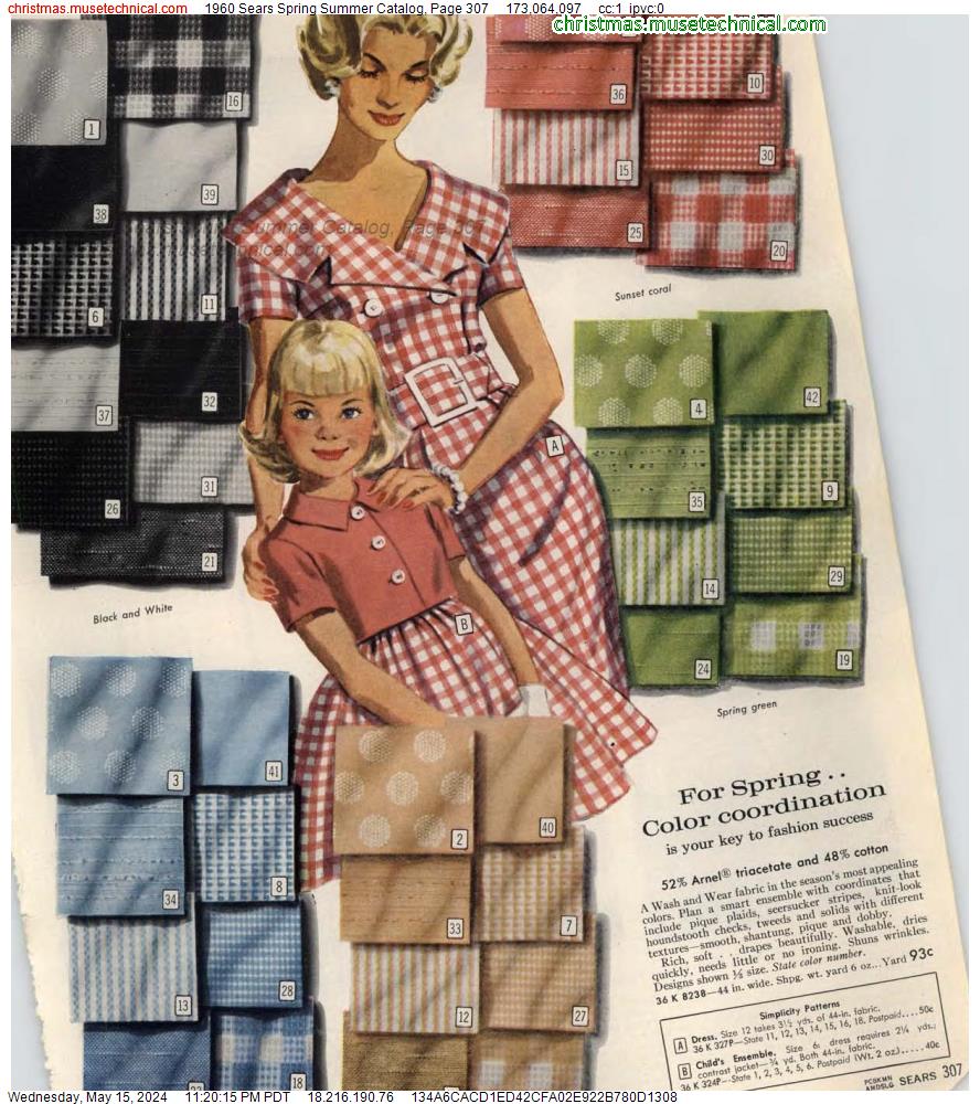 1960 Sears Spring Summer Catalog, Page 307
