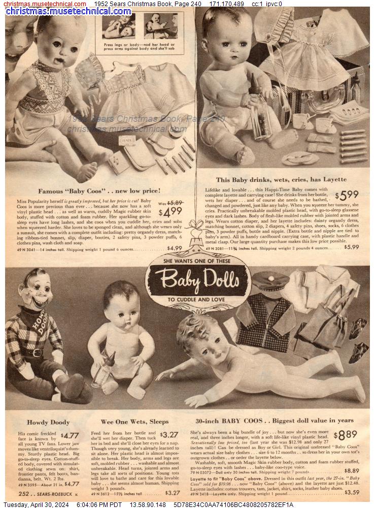 1952 Sears Christmas Book, Page 240