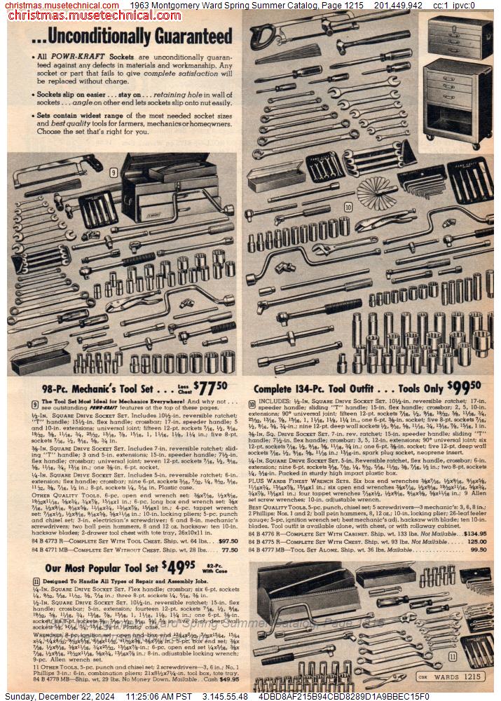 1963 Montgomery Ward Spring Summer Catalog, Page 1215