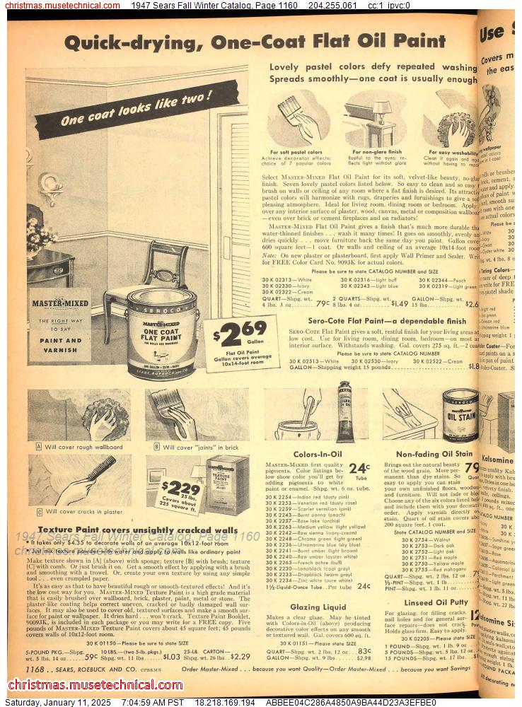 1947 Sears Fall Winter Catalog, Page 1160