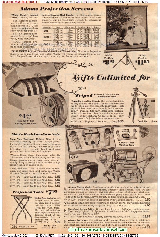 1959 Montgomery Ward Christmas Book, Page 288