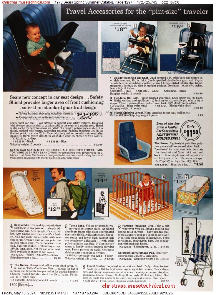 1973 Sears Spring Summer Catalog, Page 1297