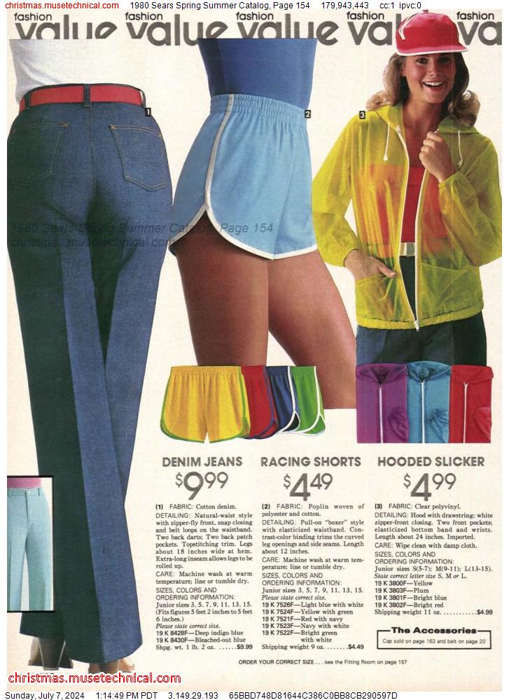 1980 Sears Spring Summer Catalog, Page 154