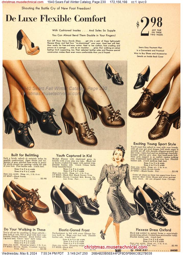 1940 Sears Fall Winter Catalog, Page 230