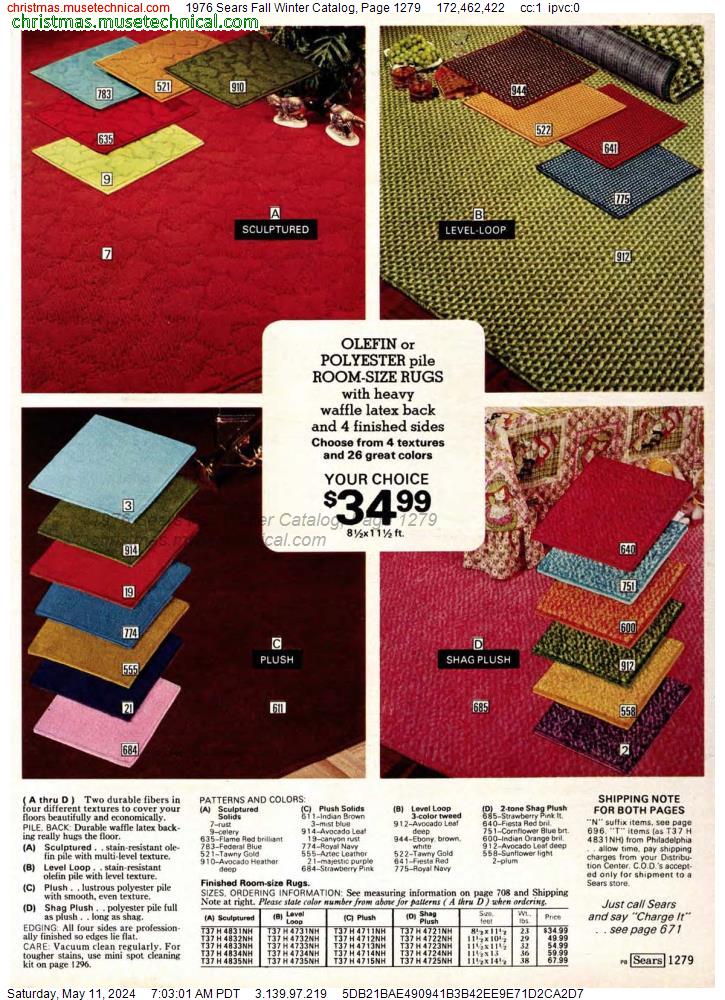 1976 Sears Fall Winter Catalog, Page 1279