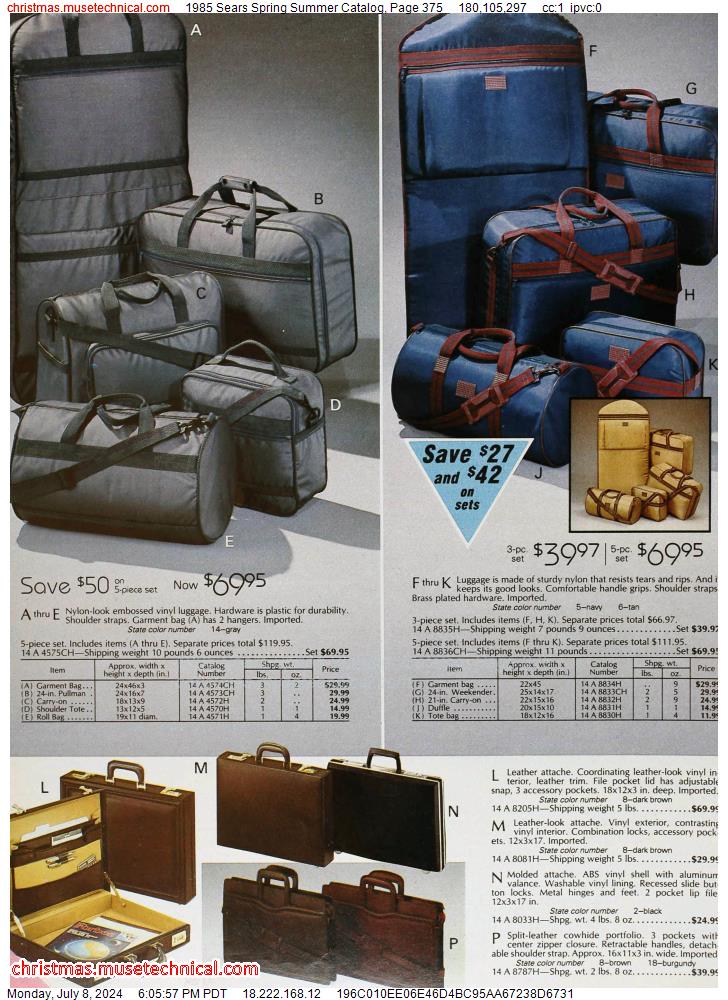 1985 Sears Spring Summer Catalog, Page 375