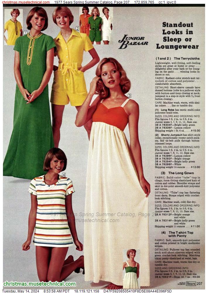 1977 Sears Spring Summer Catalog, Page 207