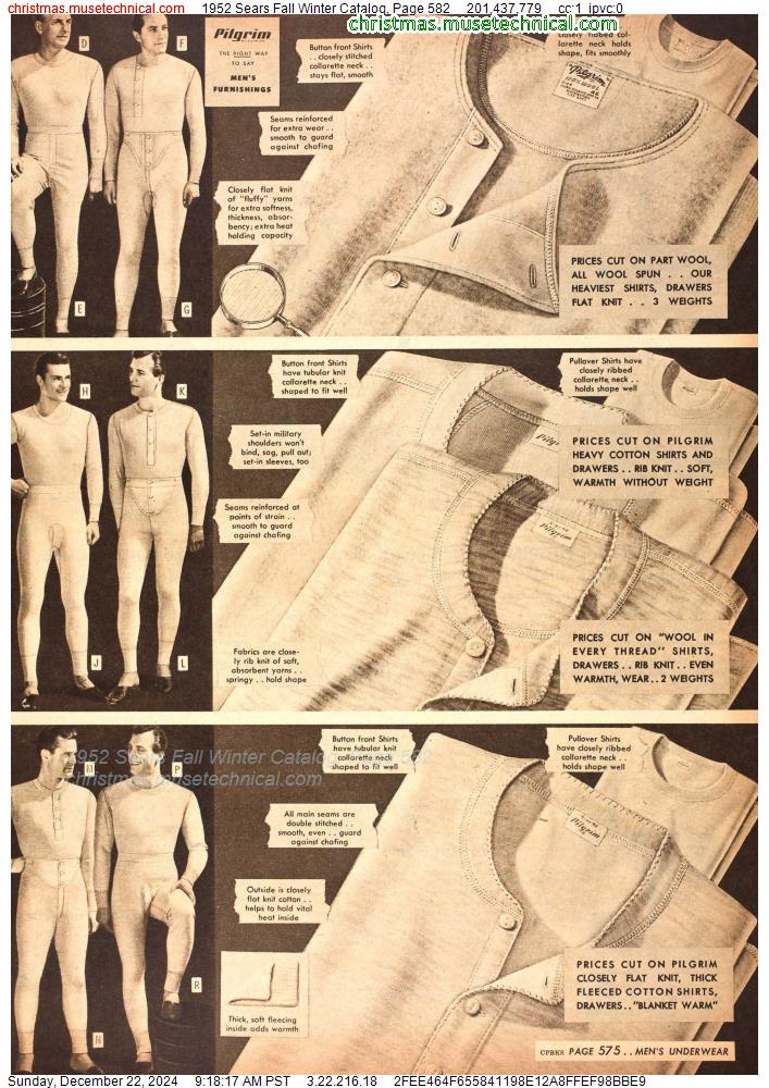 1952 Sears Fall Winter Catalog, Page 582