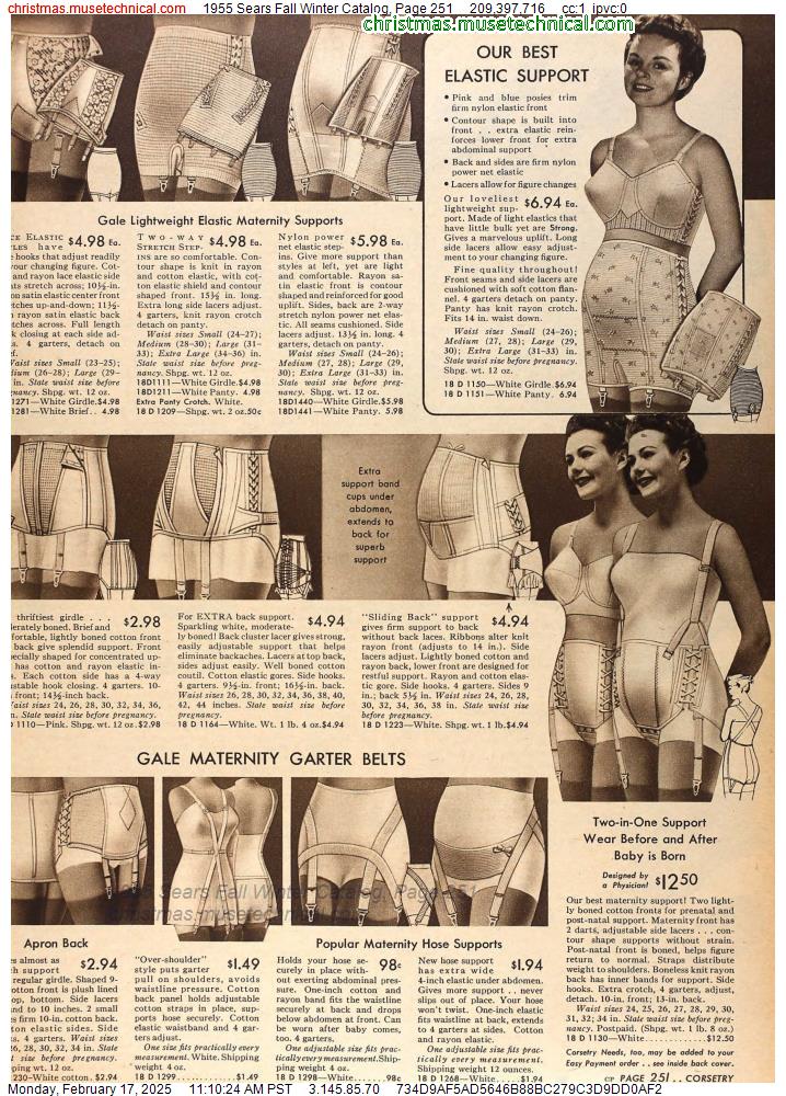 1955 Sears Fall Winter Catalog, Page 251