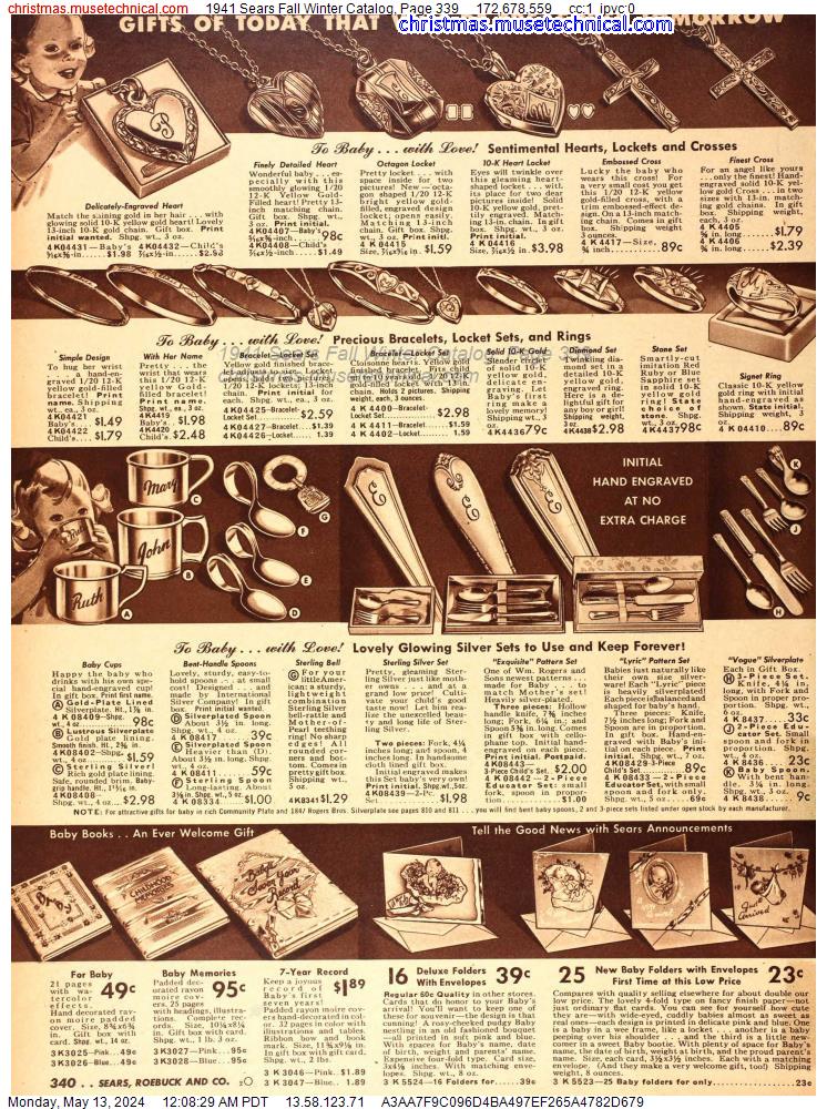 1941 Sears Fall Winter Catalog, Page 339