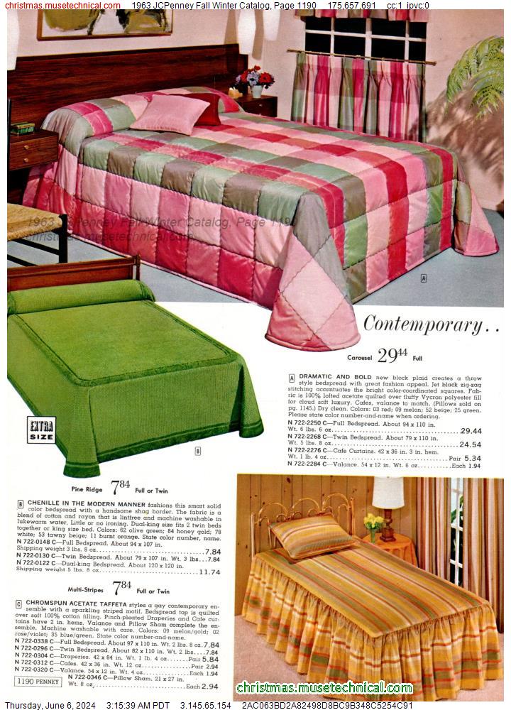 1963 JCPenney Fall Winter Catalog, Page 1190