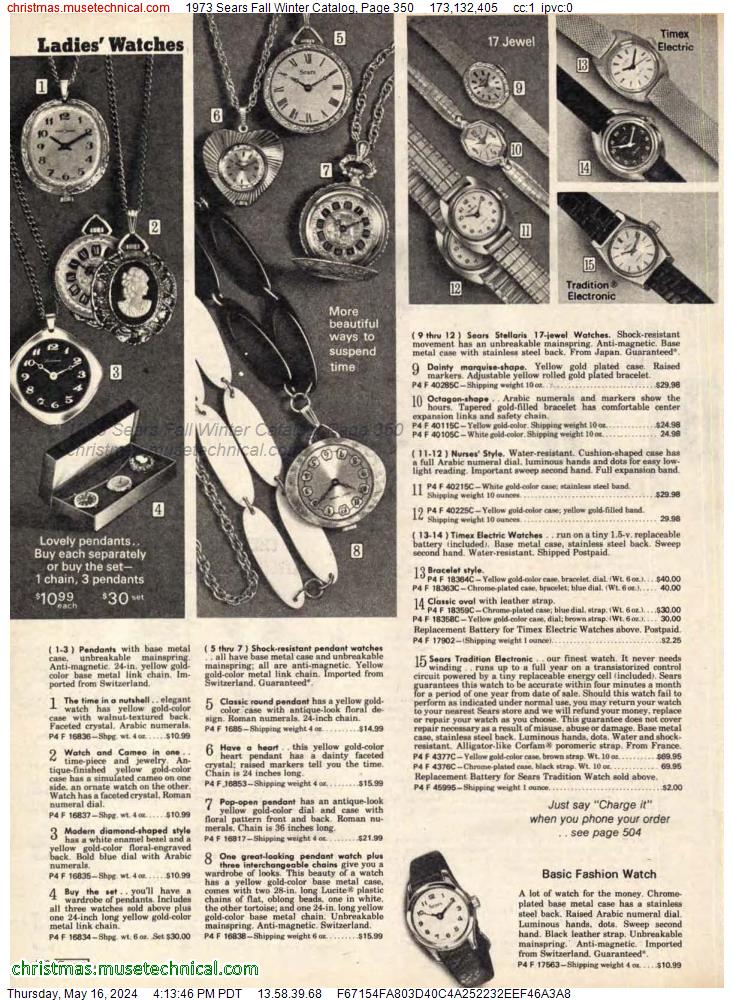 1973 Sears Fall Winter Catalog, Page 350