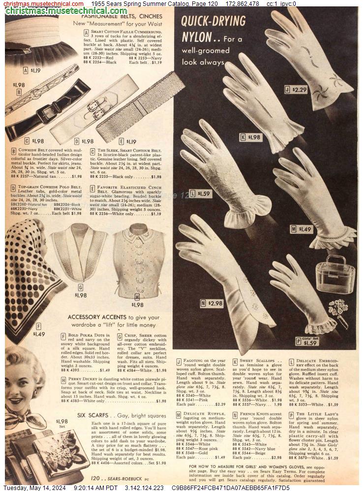 1955 Sears Spring Summer Catalog, Page 120