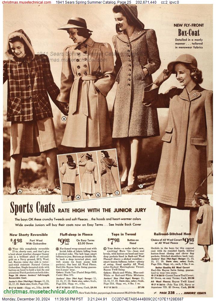 1941 Sears Spring Summer Catalog, Page 25