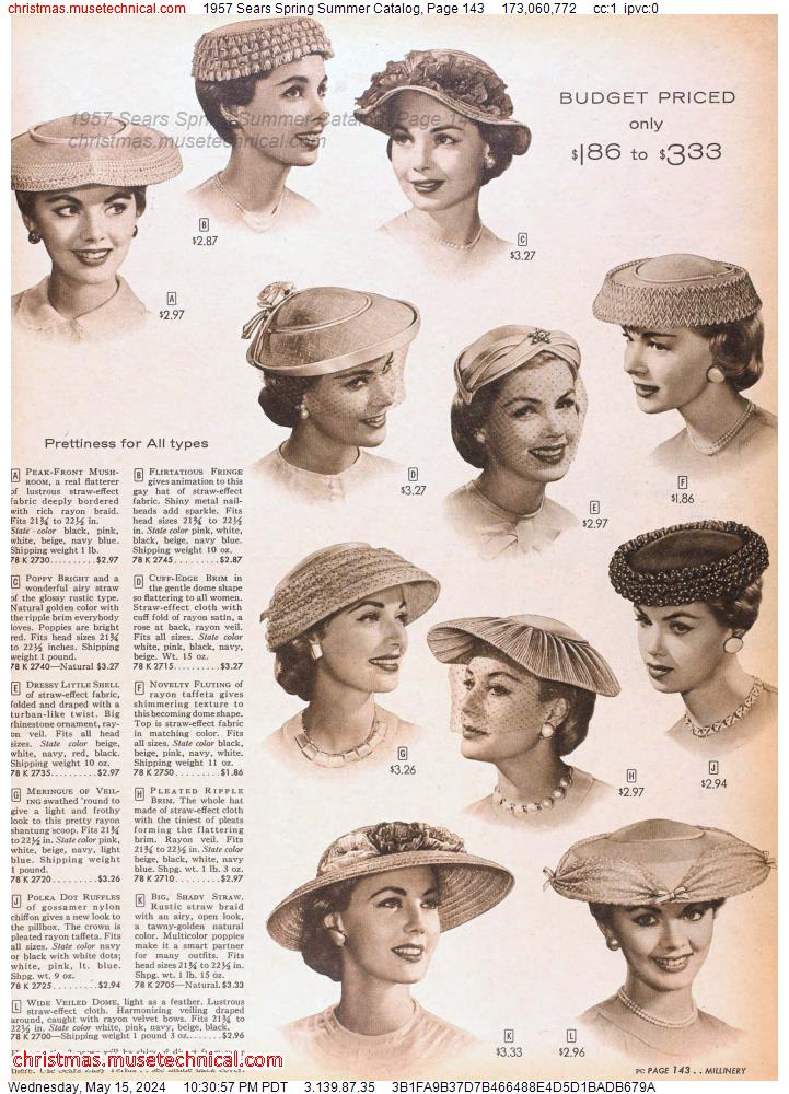1957 Sears Spring Summer Catalog, Page 143