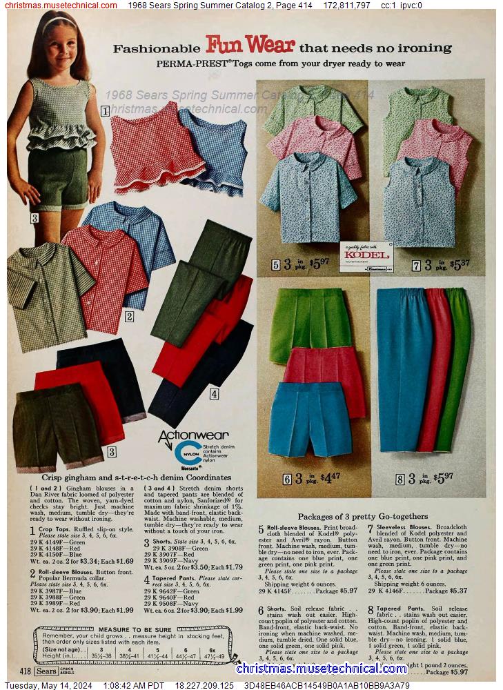 1968 Sears Spring Summer Catalog 2, Page 414