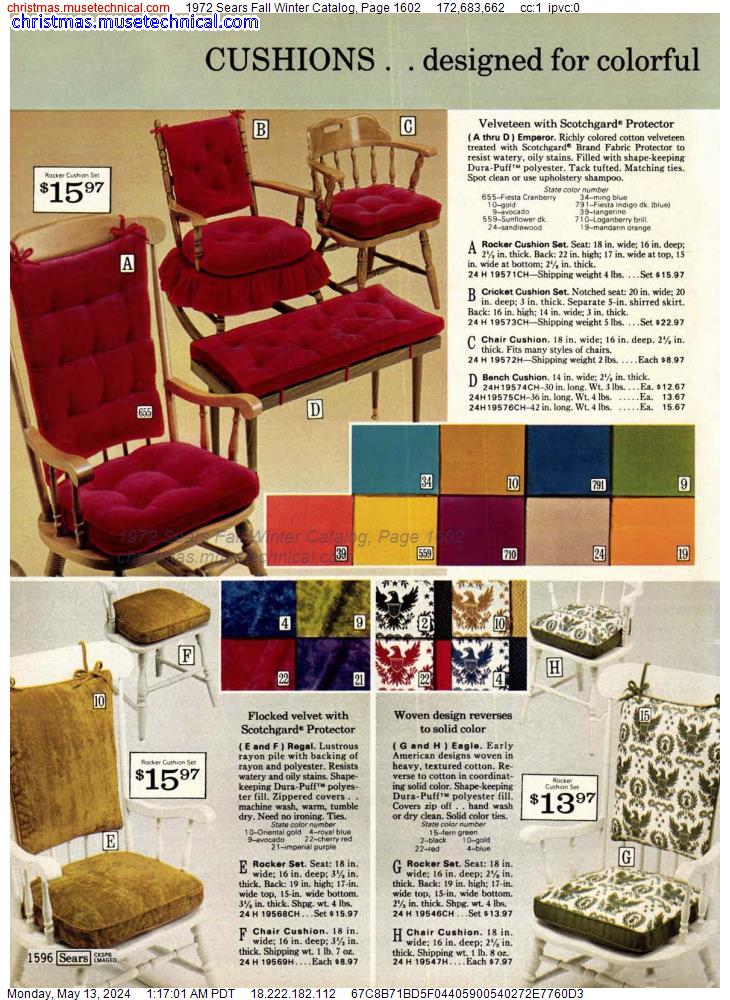 1972 Sears Fall Winter Catalog, Page 1602