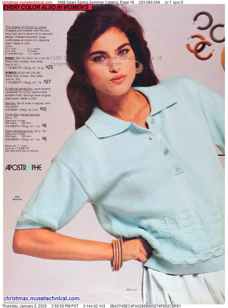 1988 Sears Spring Summer Catalog, Page 16