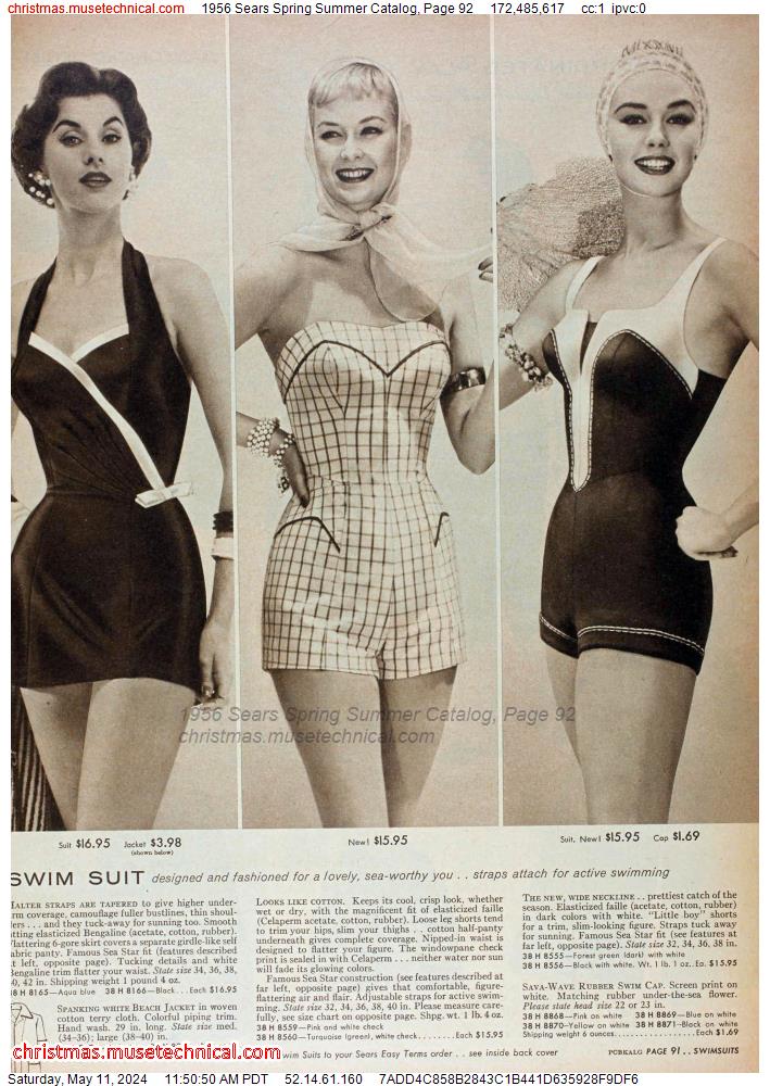 1956 Sears Spring Summer Catalog, Page 92
