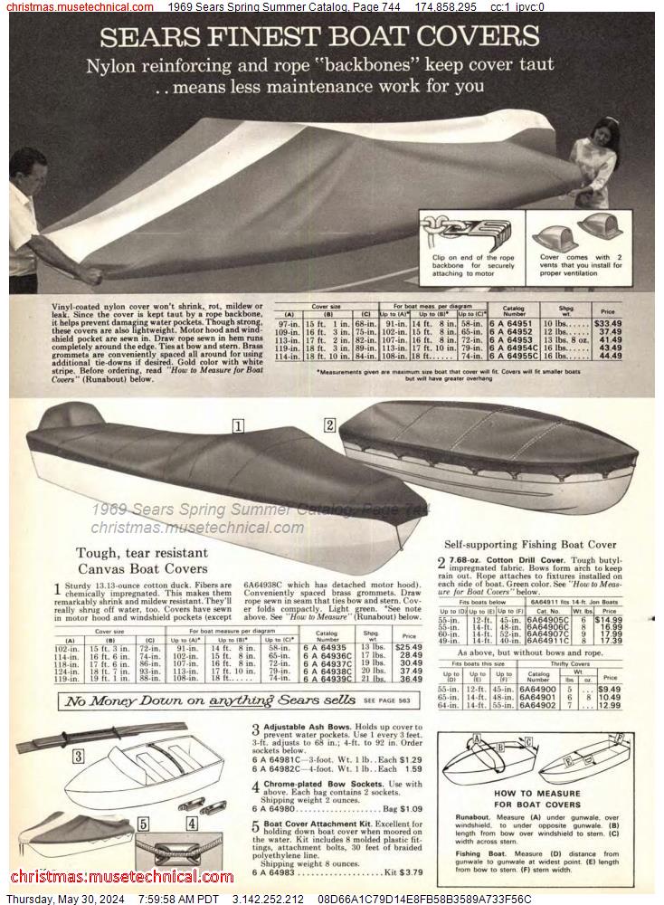 1969 Sears Spring Summer Catalog, Page 744