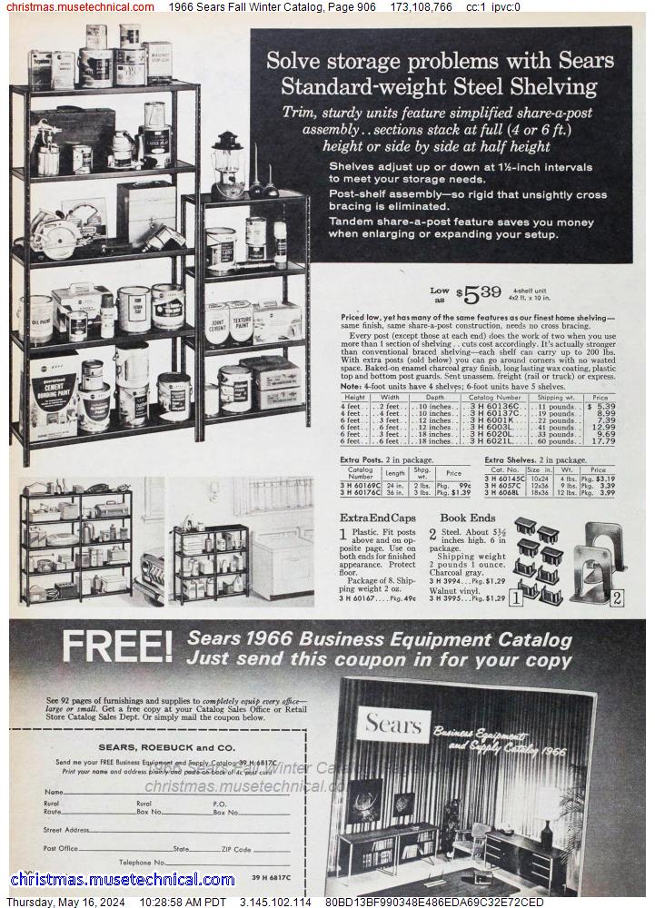 1966 Sears Fall Winter Catalog, Page 906