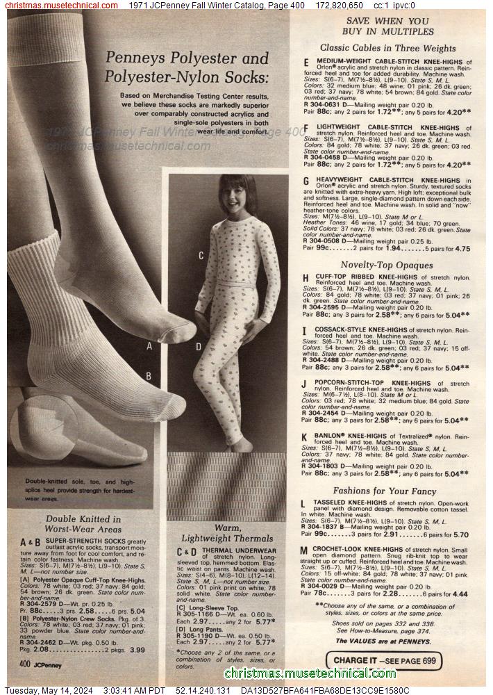 1971 JCPenney Fall Winter Catalog, Page 400
