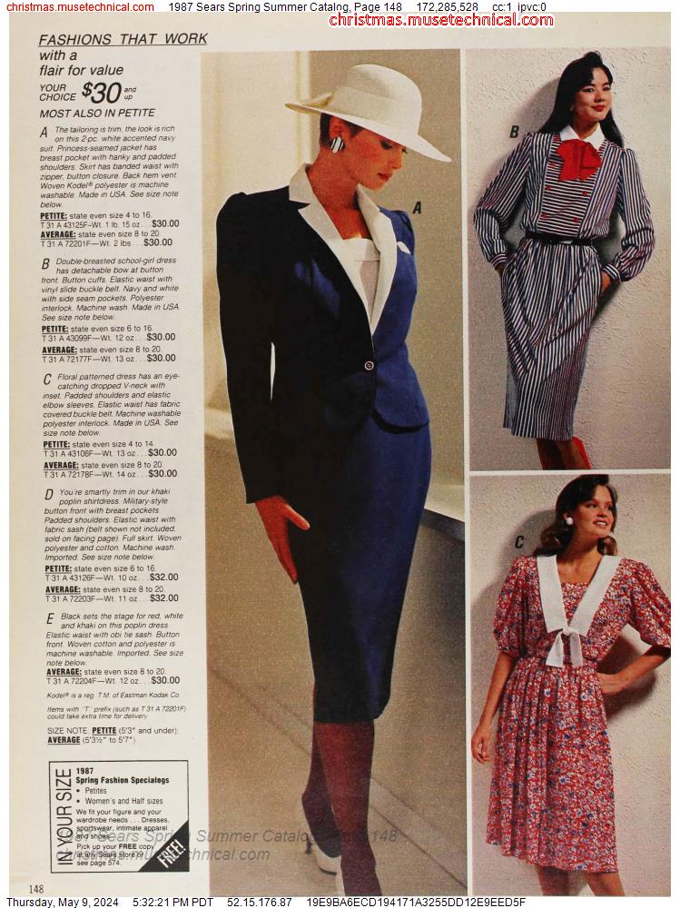 1987 Sears Spring Summer Catalog, Page 148
