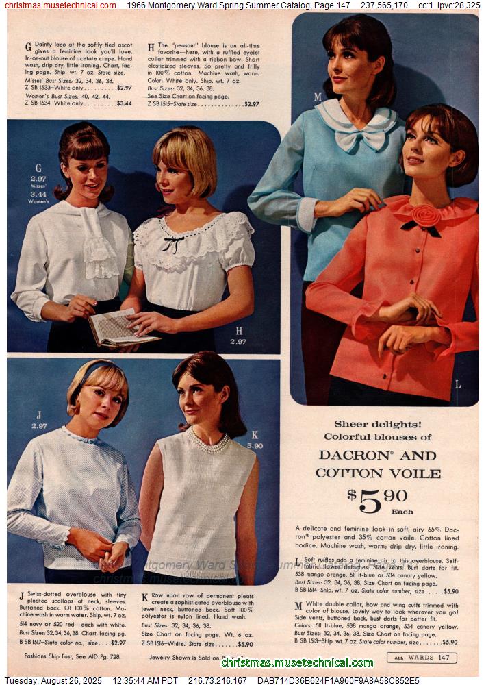 1966 Montgomery Ward Spring Summer Catalog, Page 147