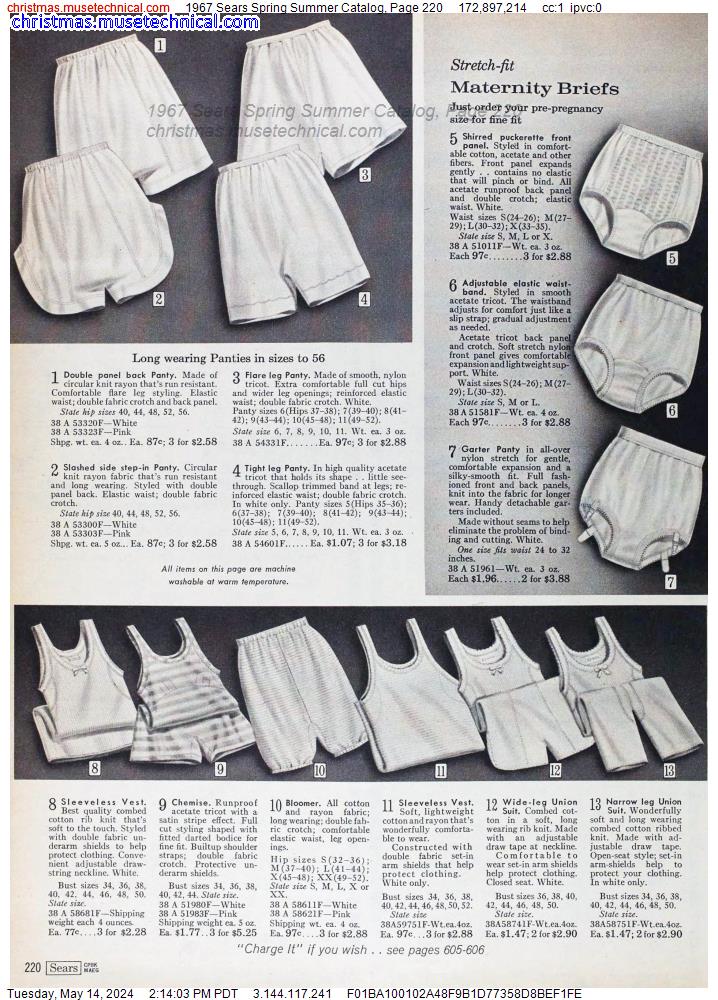 1967 Sears Spring Summer Catalog, Page 220