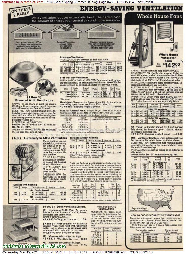 1978 Sears Spring Summer Catalog, Page 848