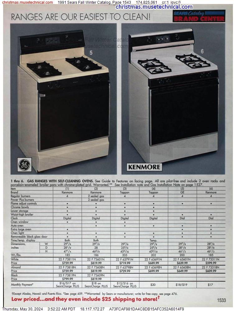 1991 Sears Fall Winter Catalog, Page 1543