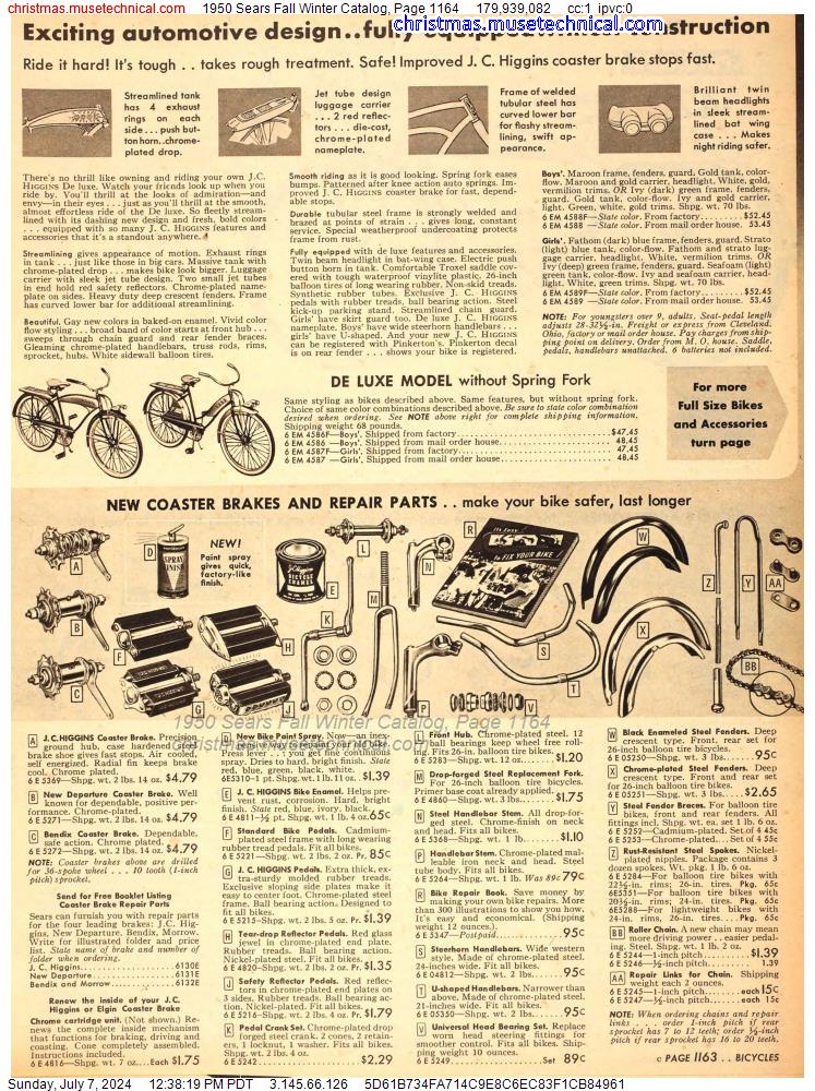 1950 Sears Fall Winter Catalog, Page 1164