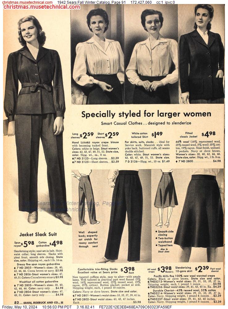 1942 Sears Fall Winter Catalog, Page 91