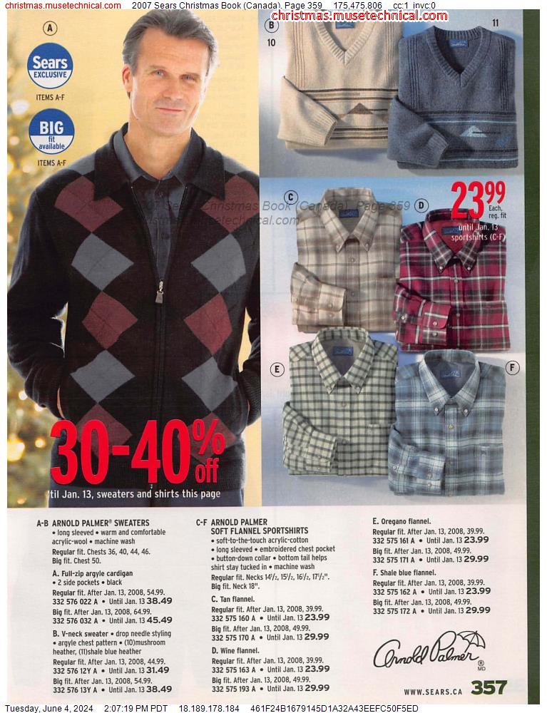2007 Sears Christmas Book (Canada), Page 359