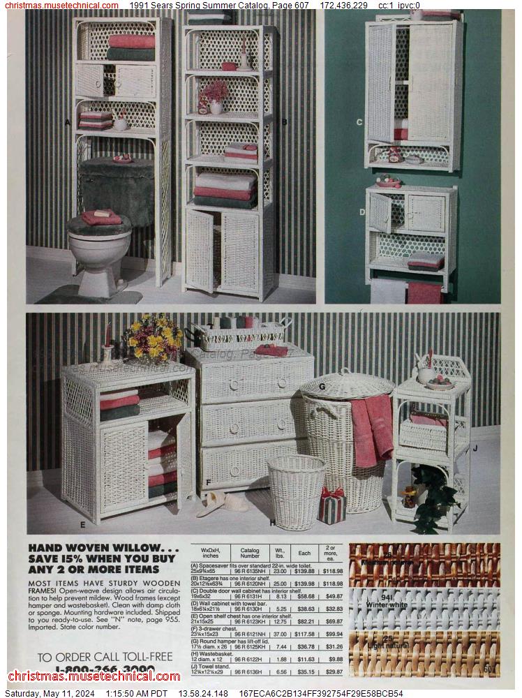 1991 Sears Spring Summer Catalog, Page 607