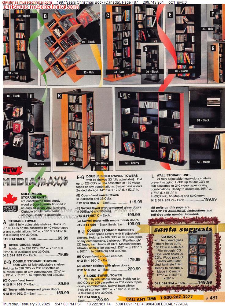 1997 Sears Christmas Book (Canada), Page 487