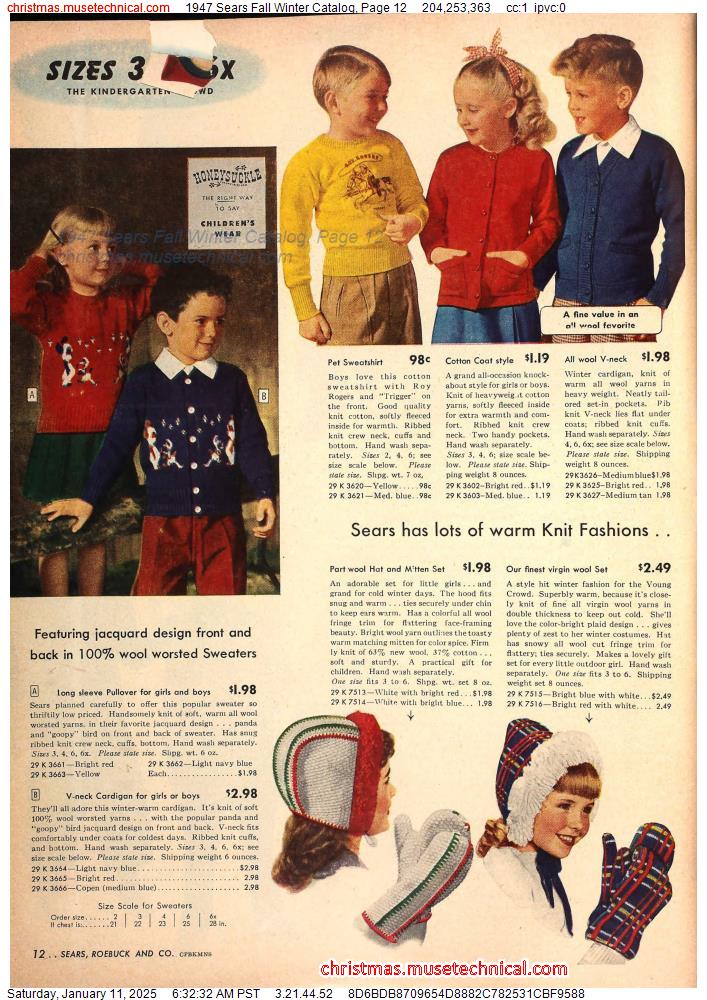 1947 Sears Fall Winter Catalog, Page 12