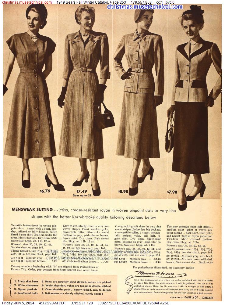1949 Sears Fall Winter Catalog, Page 253