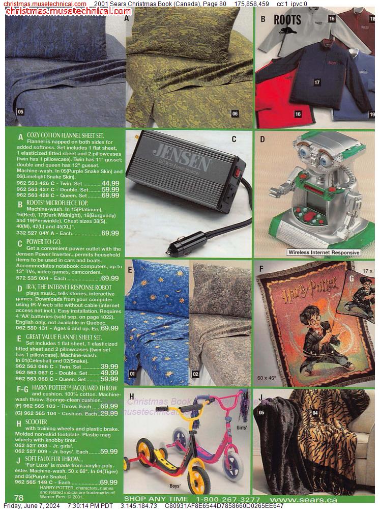 2001 Sears Christmas Book (Canada), Page 80