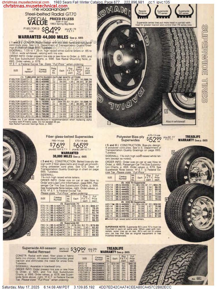 1983 Sears Fall Winter Catalog, Page 677