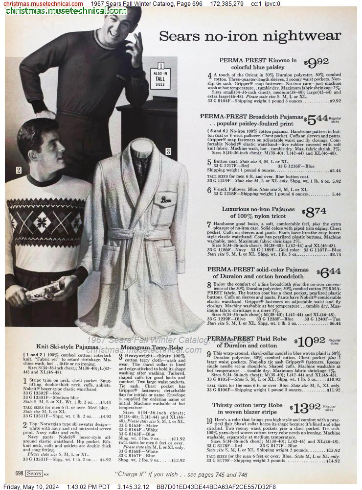 1967 Sears Fall Winter Catalog, Page 696