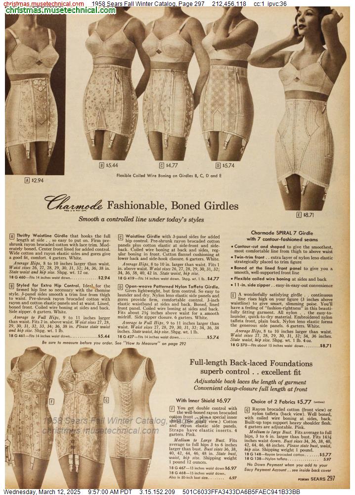 1958 Sears Fall Winter Catalog, Page 297