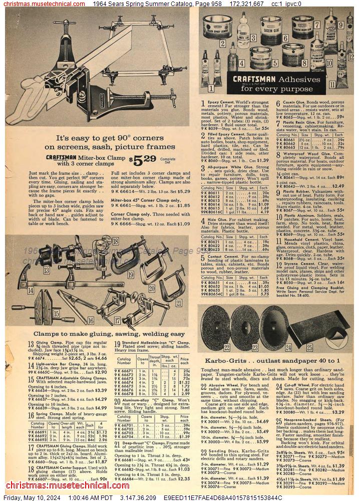 1964 Sears Spring Summer Catalog, Page 958