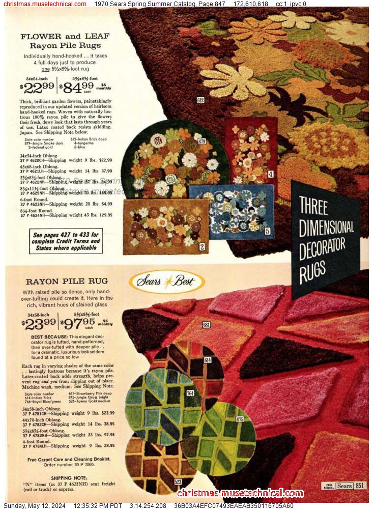 1970 Sears Spring Summer Catalog, Page 847