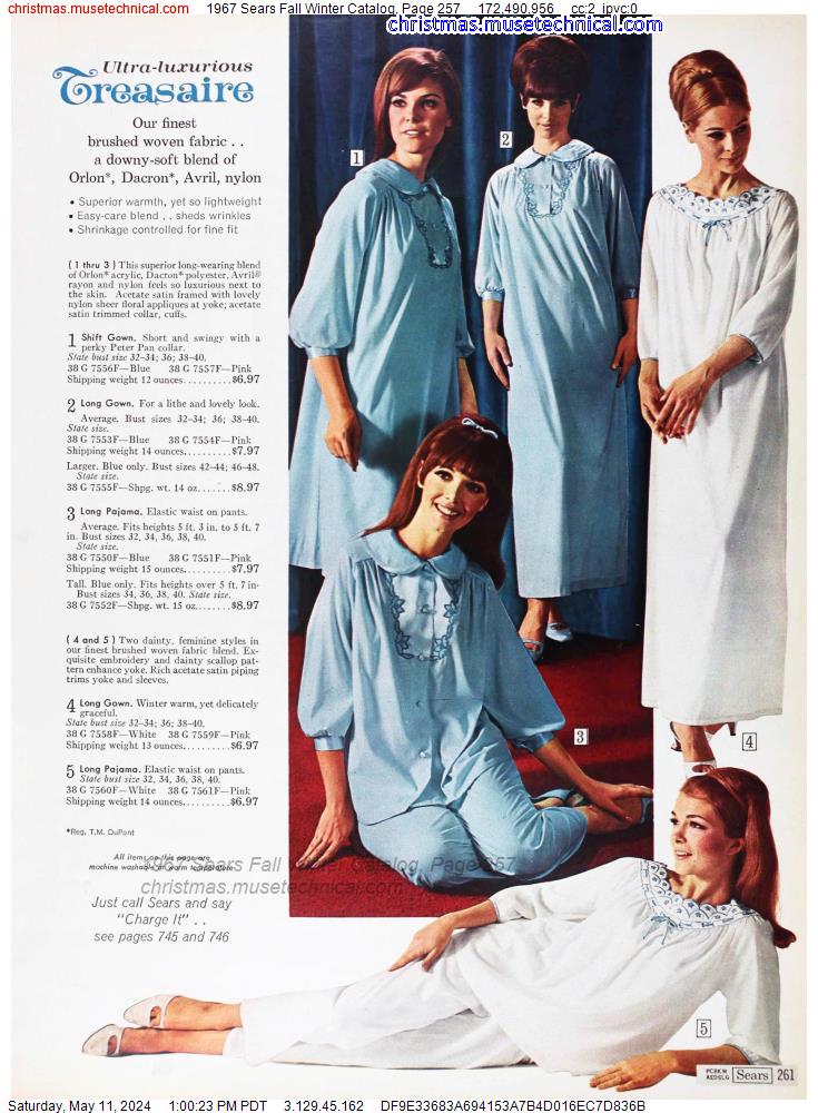 1967 Sears Fall Winter Catalog, Page 257