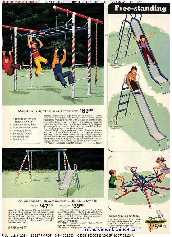1975 Sears Spring Summer Catalog, Page 1082