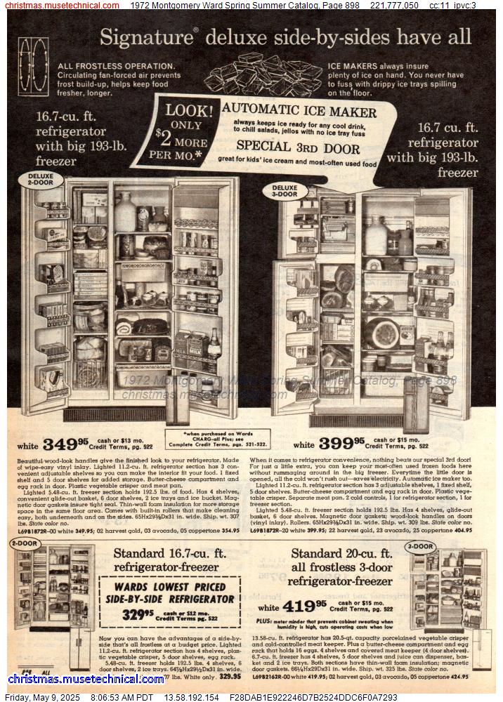 1972 Montgomery Ward Spring Summer Catalog, Page 898