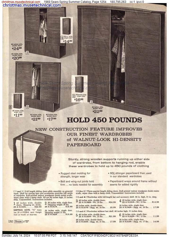 1969 Sears Spring Summer Catalog, Page 1254