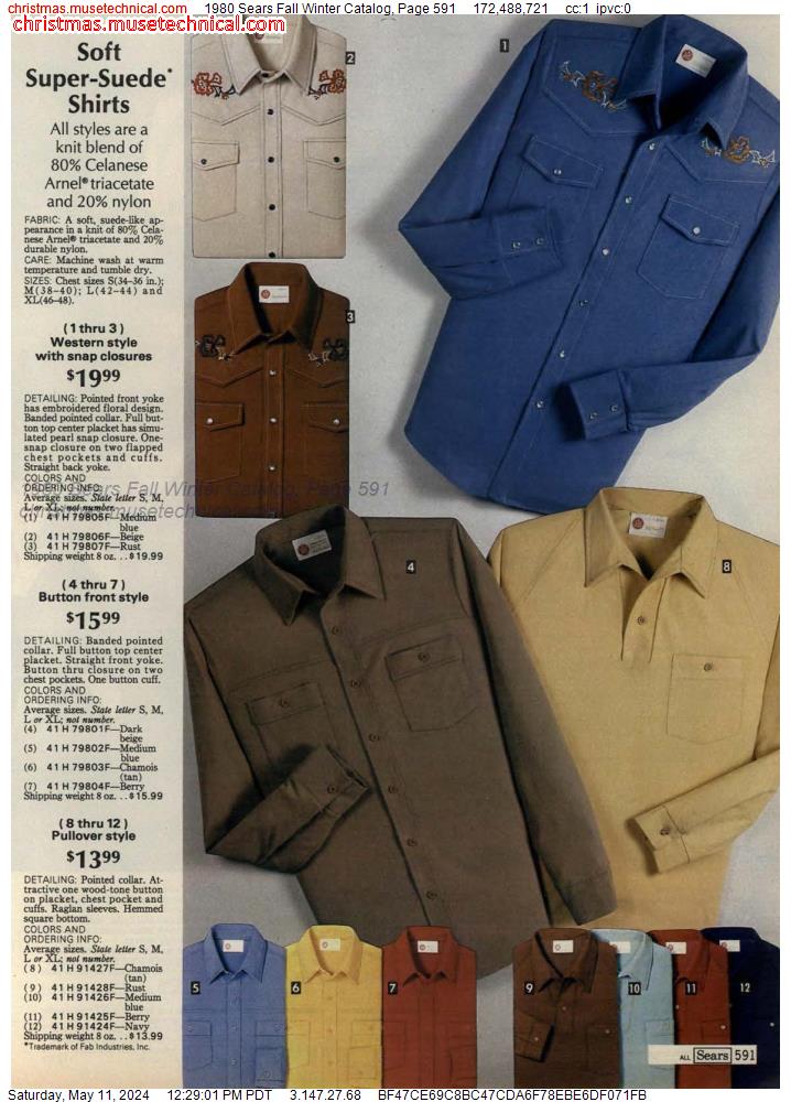 1980 Sears Fall Winter Catalog, Page 591